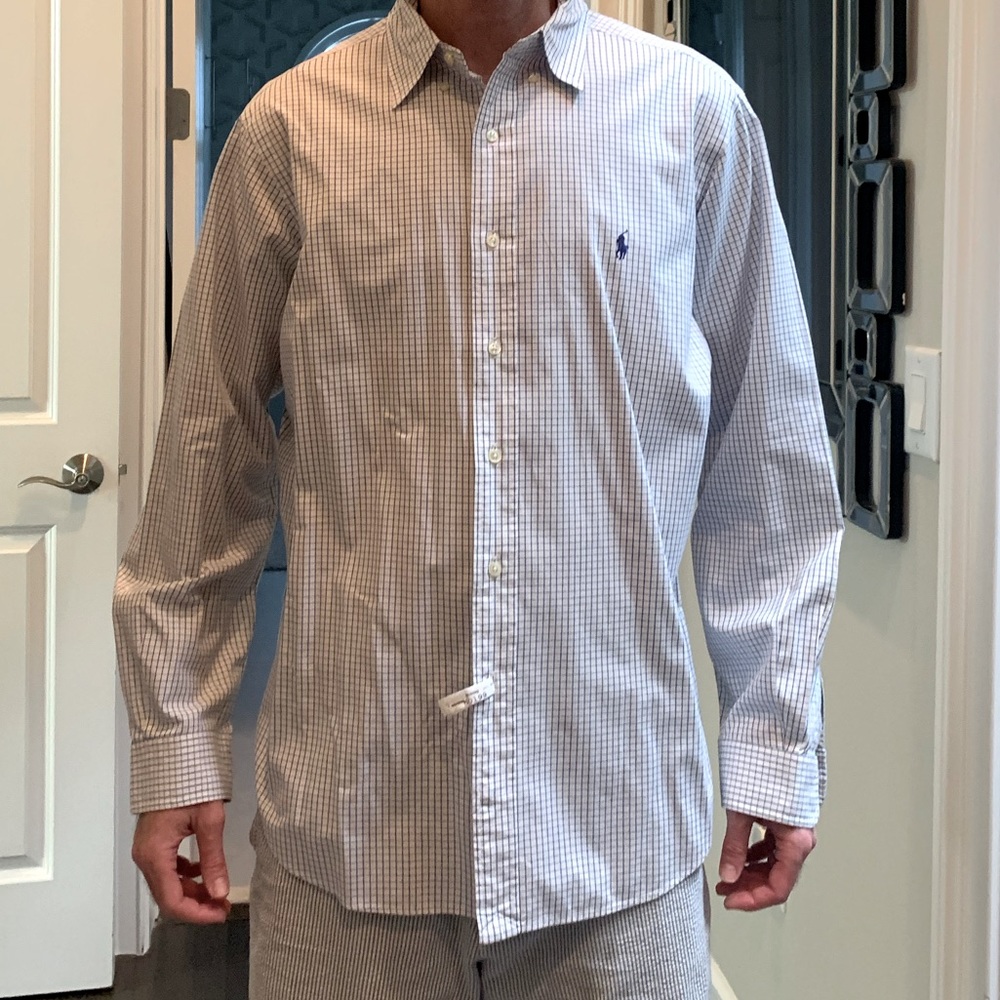 Ralph Lauren Mens Shirt Oxford Button Large (16-16 1/2)